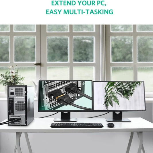 UGREEN DVI-I (24+5) Male to VGA Female Converter (Black) - 20122