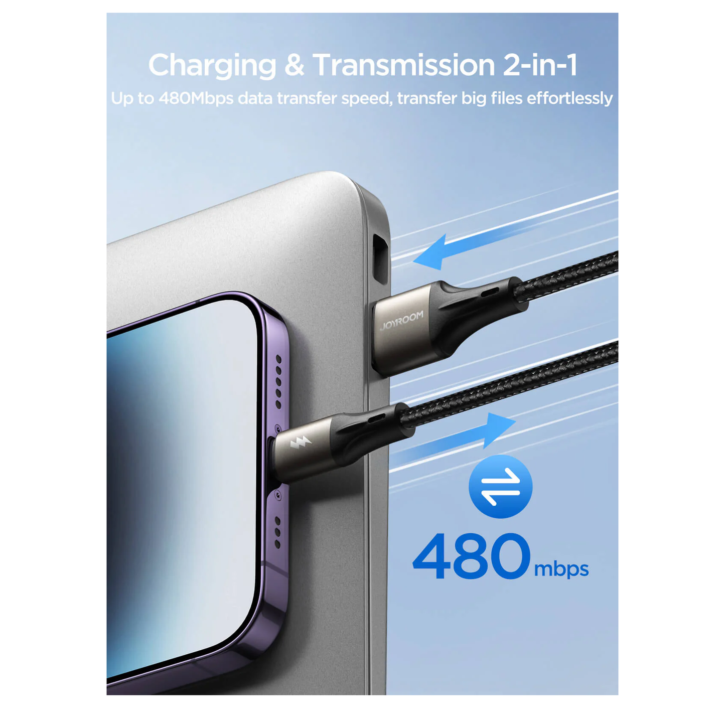 JOYROOM S-A25 Light-Speed Series 3A Fast Charging Data Cable (USB-A to Lightning) 1.2m Black