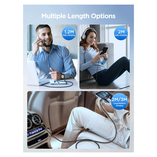 كابل بيانات شحن سريع JOYROOM S-A25 Light-Speed Series 3A (من USB-A إلى Lightning) بطول 1.2 متر، أسود