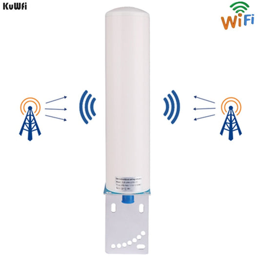 هوائي معزز خارجي 3G/4G (698 ميجا هرتز - 2.7 جيجا هرتز) مع كابل بطول 10 أمتار