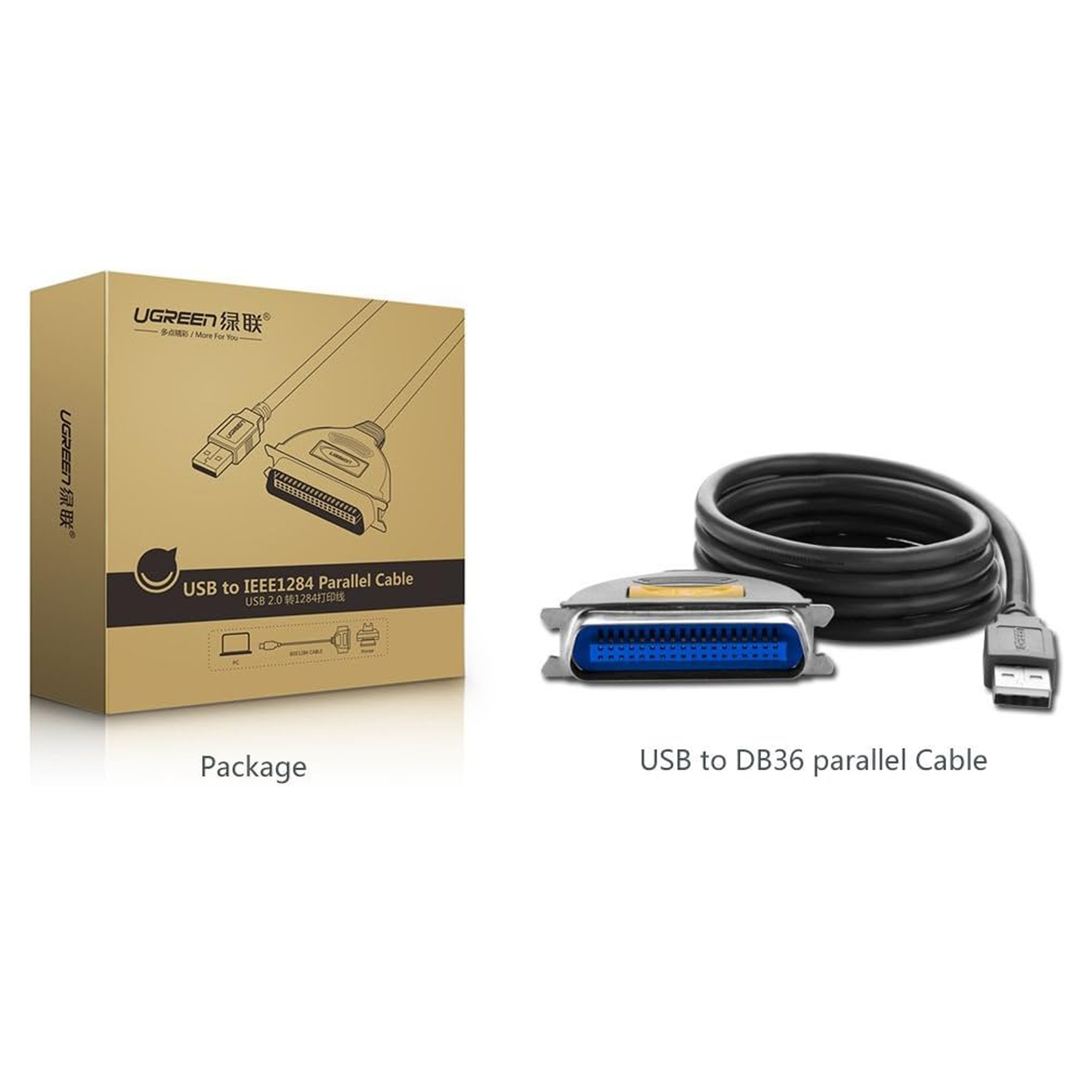 UGREEN USB to IEEE1284 Parallel Printer Cable 2m - 20225