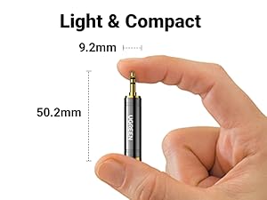 محول صوت UGREEN من 3.5 مم ذكر إلى 6.35/6.5 مم أنثى /60711