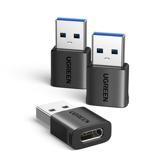 مجموعة محولات يوجرين USB-C أنثى إلى USB-A ذكر (عبوة من قطعتين - عبوة من 3 قطع) / US701