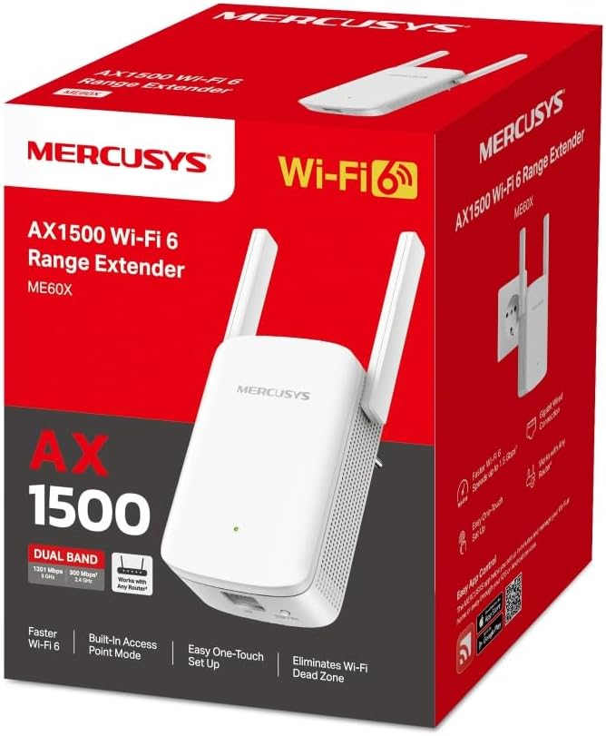 Mercusys ME60X | AX1500 Wi-Fi 6 Range Extender