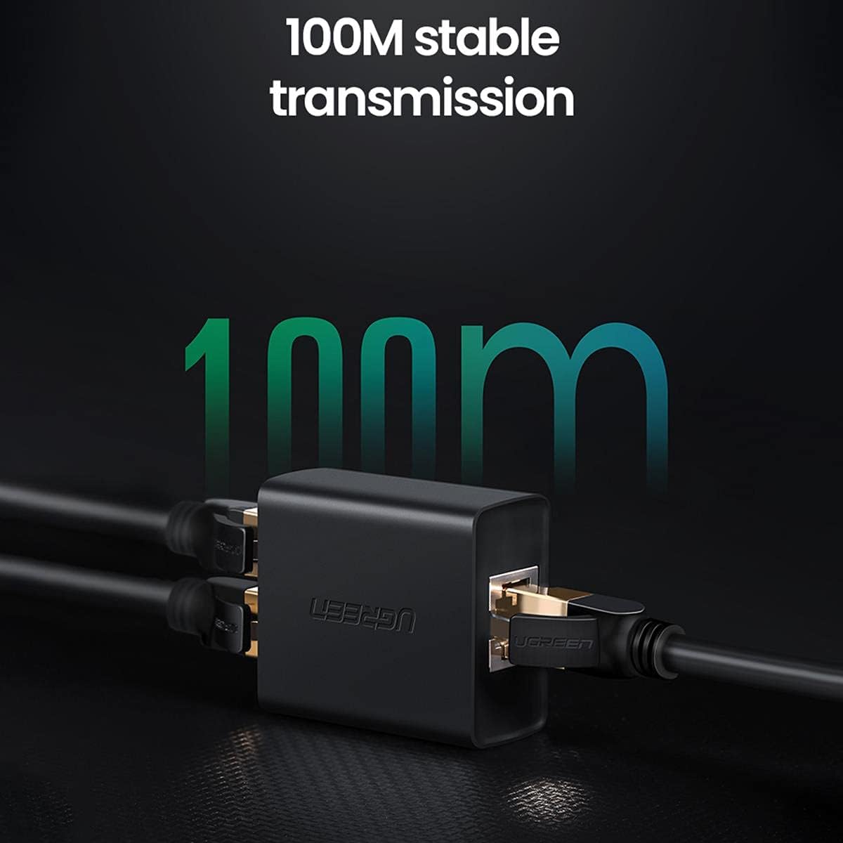 UGREEN RJ45 Splitter Adapter 2 Pack (Black) - 50923