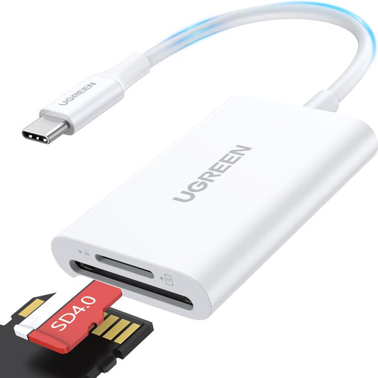 قارئ بطاقات UGREEN 2 في 1 USB-C SD/MicroSD/ CM265