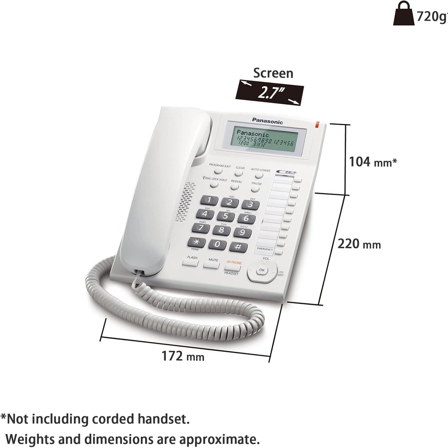 Panasonic Corded Phone KX-TS880FX