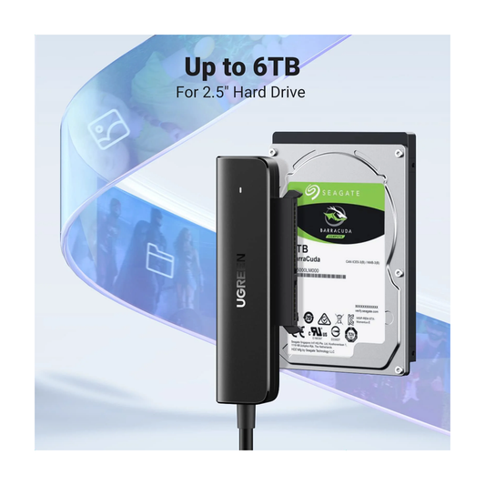 كابل قارئ القرص الصلب الخارجي USB C إلى Sata من UGREEN، مجموعة نقل قرص SSD مقاس 2.5 بوصة /70610