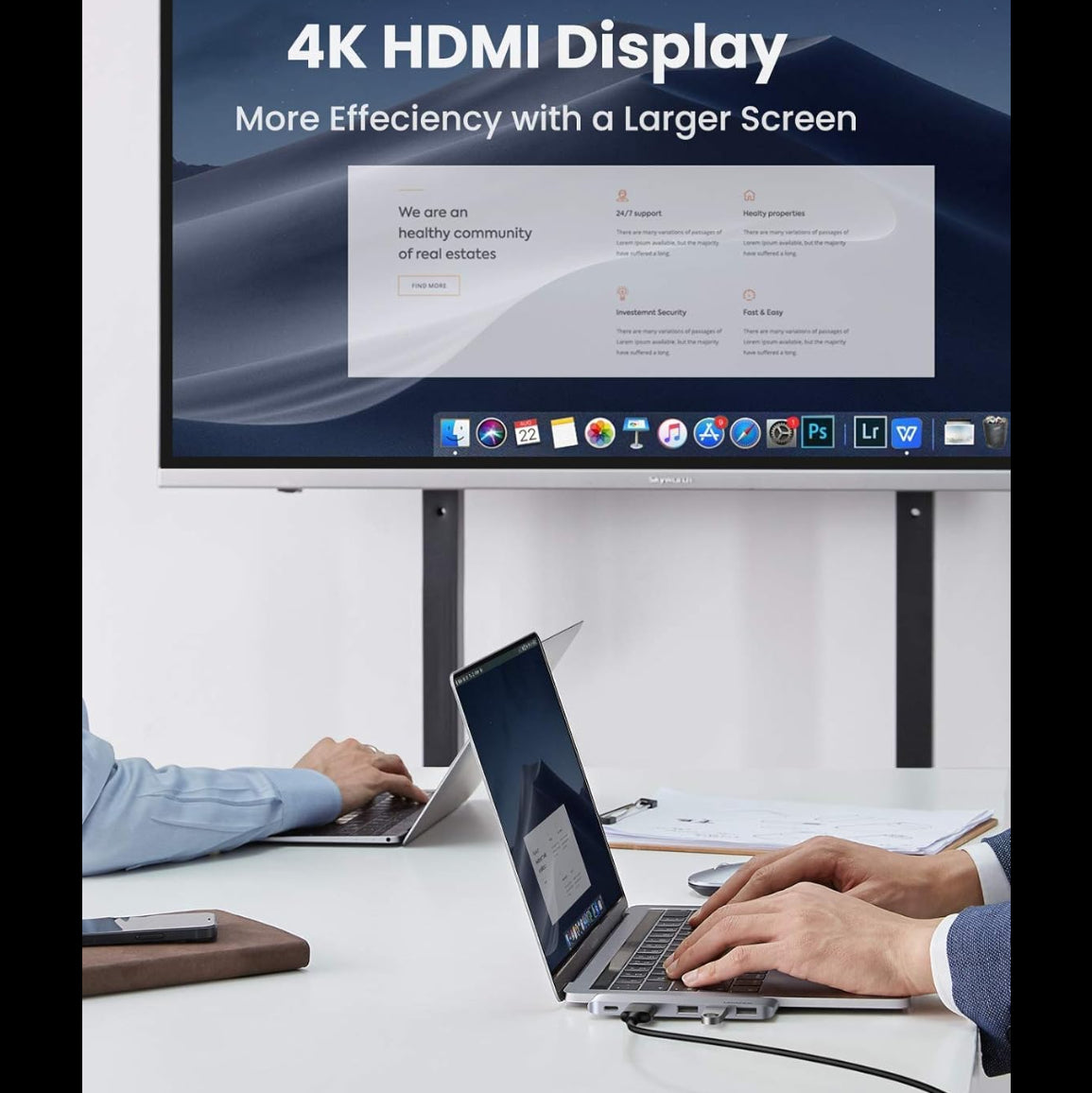 UGREEN 5-in-2 USB-C Hub for MacBook Pro and Air (Space Gray) / 60559