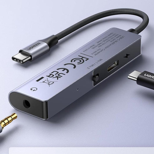 محول من مدخل يو اس بي الى مخرج صوت و شاحن / 90518