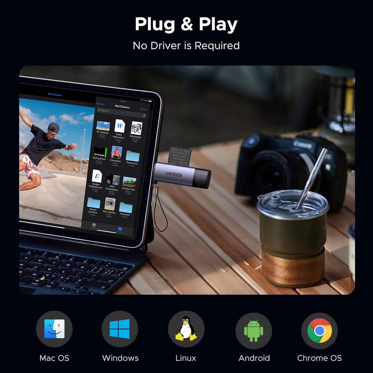 UGREEN 2-in-1 USB C OTG SD/ Micro SD Card Reader / 50706