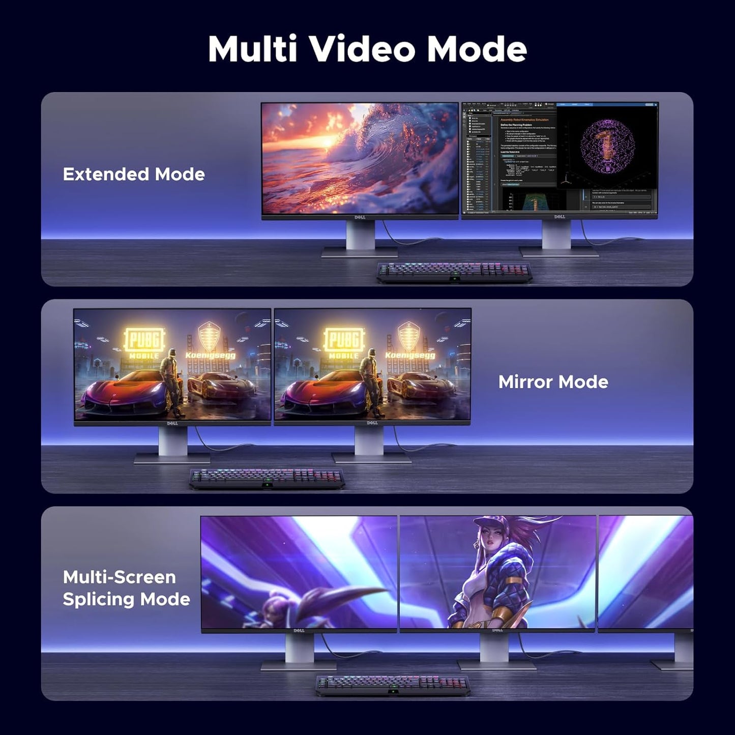 UGREEN DP Male to Male DP1.4 8K Round Cable ABS Shell Braid (Black) / DP114