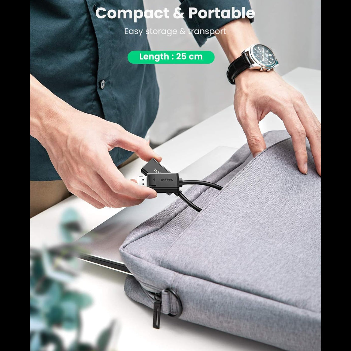 محول من DisplayPort إلى HDMI أنثى 25 سم /MW137 من UGREEN