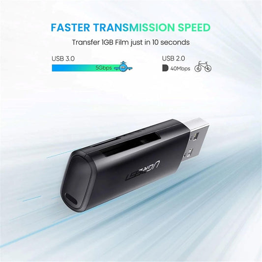 قارئ بطاقات متعدد الوظائف USB 3.0 من Ugreen (بطاقة ذاكرة MicroSD / SD) /60722