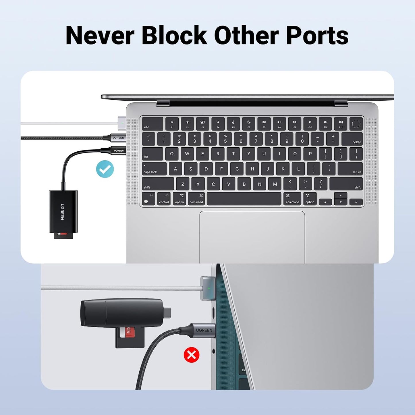 قارئ بطاقات يوجرين 2 في 1 بمنفذ USB-C / CM265