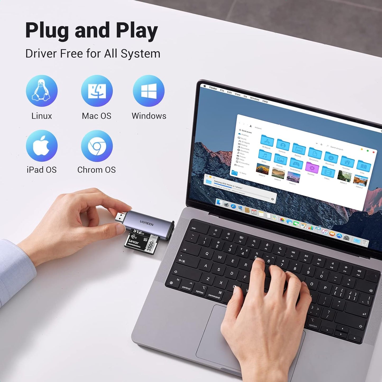 UGREEN USB 2.0 to USB C Cfast Card Reader Adapter /50906a