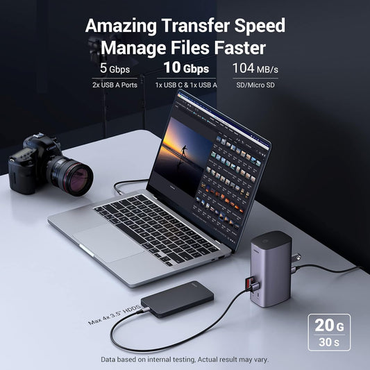 محطة توصيل متعددة المنافذ 12 في 1 فور كي | Ugreen.Revodok.Pro.312