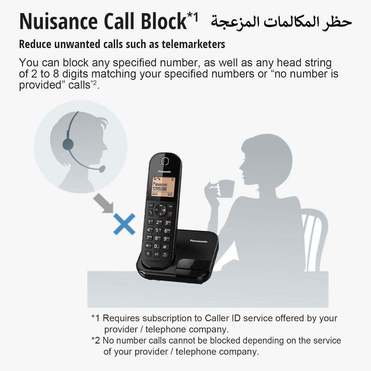 Panasonic Cordless Phone, 3 Sets, KX-TGC413
