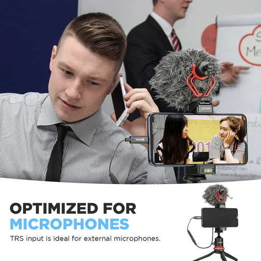 كابل محول USB Type-C ذكر إلى أنثى TRS مقاس 3.5 مم من BOYA BY-K4