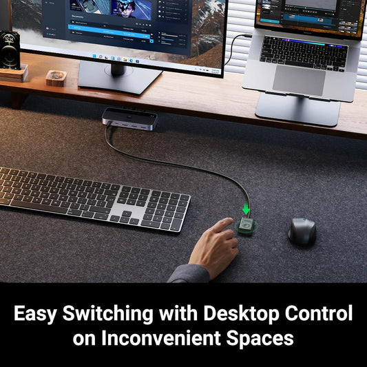مفتاح USB 3.0 من UGREEN لجهازي كمبيوتر يتشاركان أجهزة USB C وA / 15705