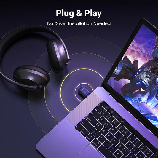 محول UGREEN Bluetooth 5.3 لجهاز PS5 والكمبيوتر الشخصي APTX Low Latency / 45008