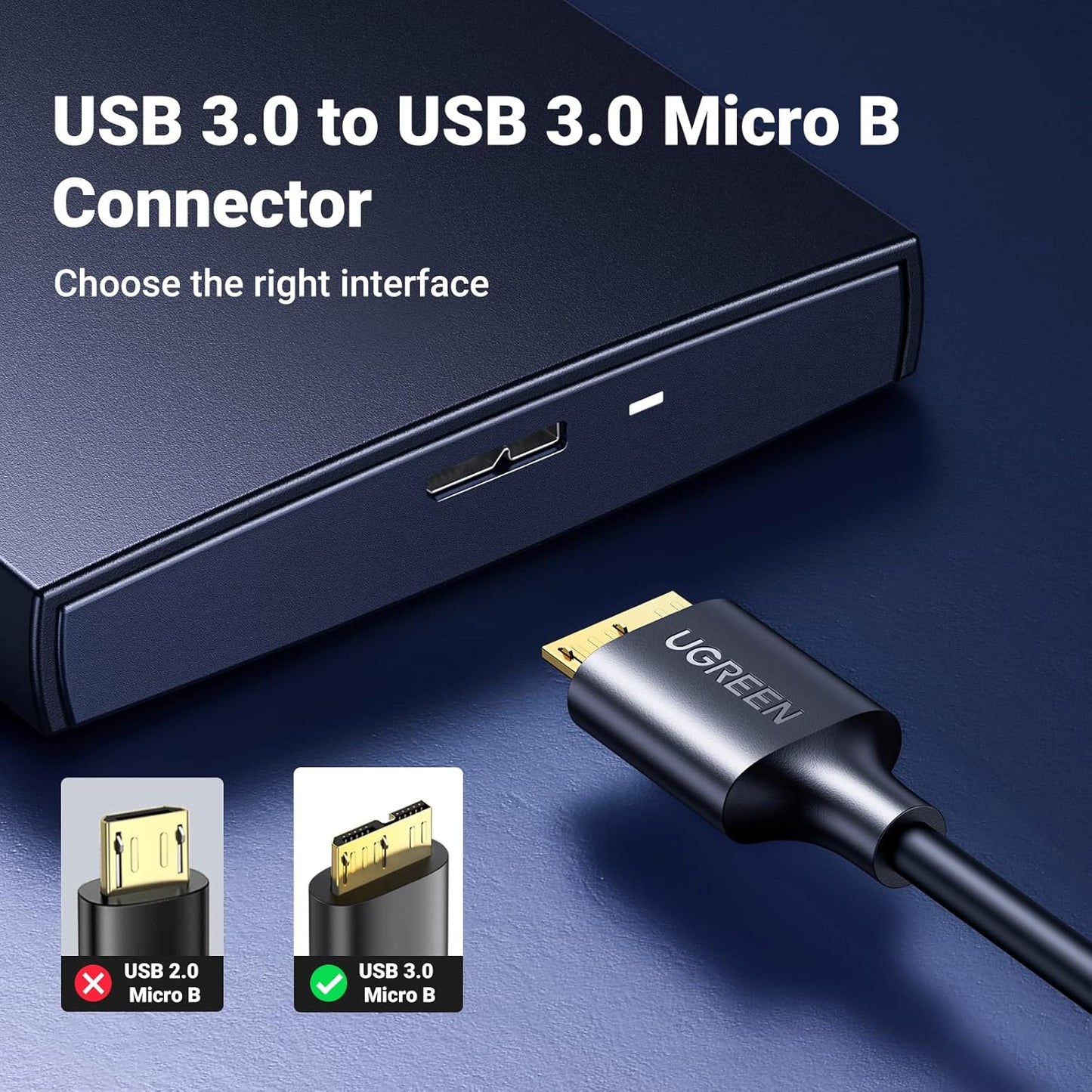 UGREEN USB 3.0 A MALE TO MICRO USB 3.0 MALE CABLE / US130
