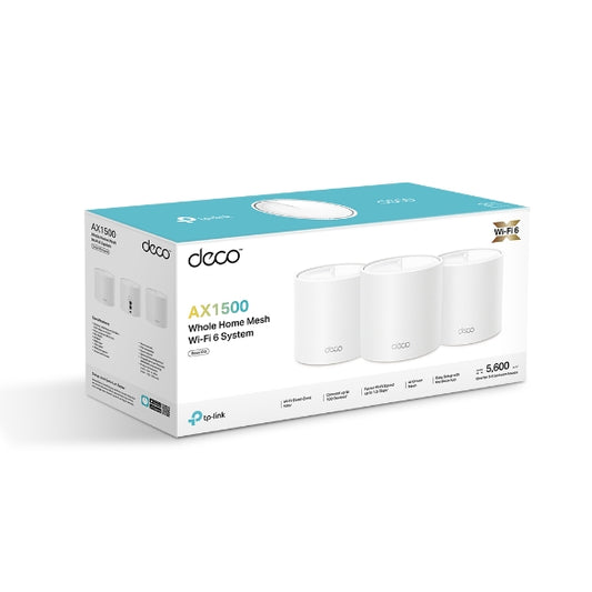 نظام Deco X10 / AX1500 لشبكة Wi-Fi 6 للمنزل بالكامل (عبوة من 3 قطع)