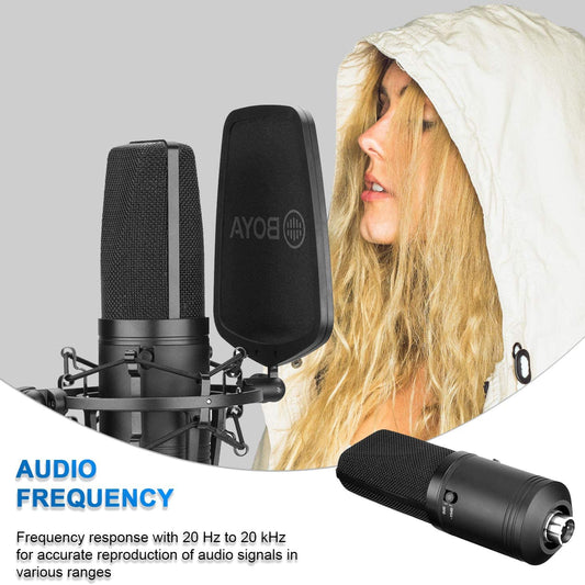 ميكروفون مكثف BOYA BY-M1000 ذو الحجاب الحاجز الكبير