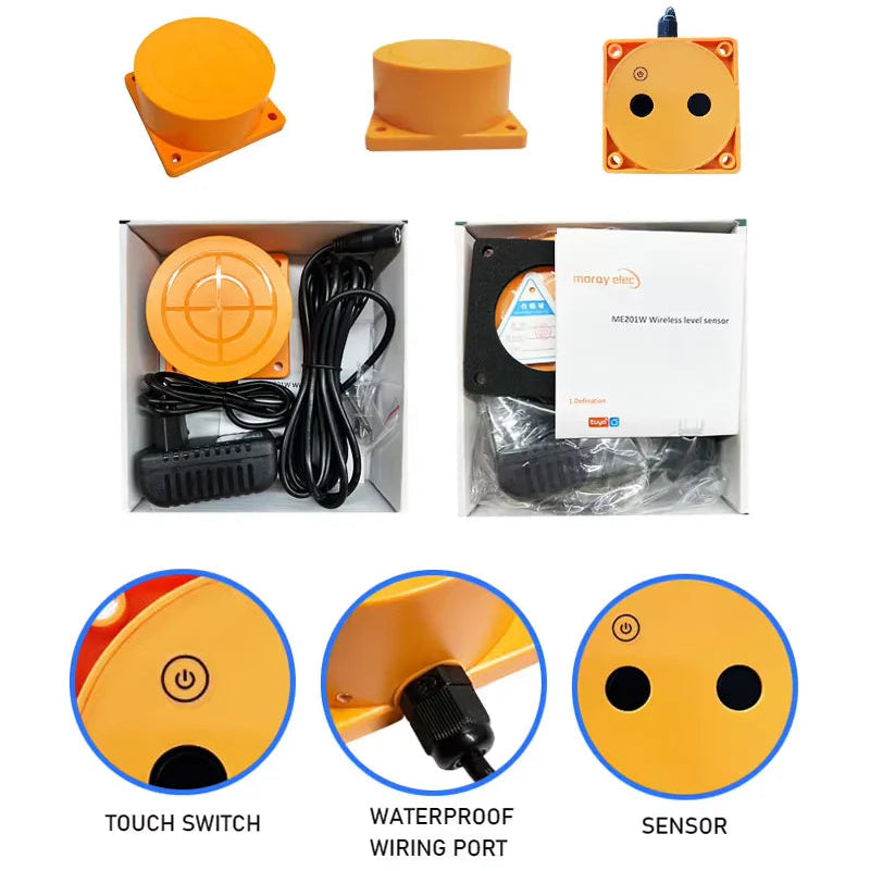 جهاز لاسلكي لقياس مستوى الخزان يدعم عمق 4 متر- WiFi EPTCW (متابعة من الهاتف)