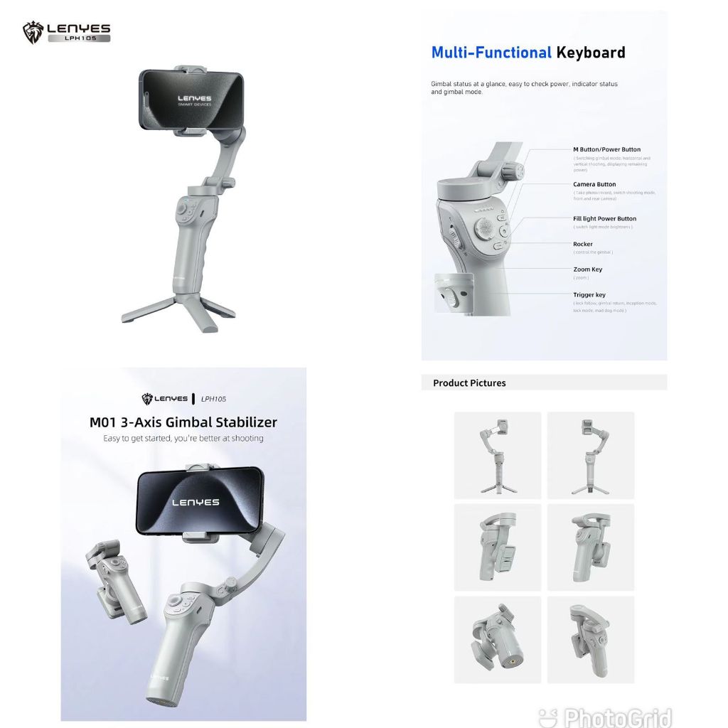 Lenyes LPH105 Smartphone Stabilizer – Steady Shots