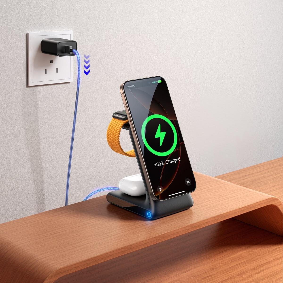 JOYROOM 3-in-1 Wireless Charging Station /JR-W15
