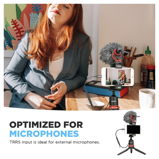 كابل محول صوت BOYA BY-K3 TRRS أنثى إلى Lightning ذكر مقاس 3.5 مم