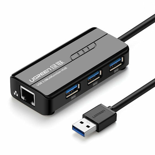 موزع USB 3.0 من يوجرين مع محول جيجا ايثرنت / 20265