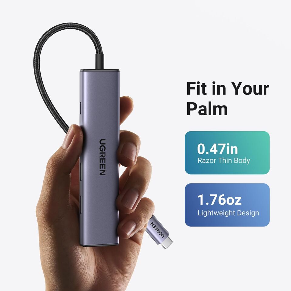 محول من USB-C إلى USB 3.0 بسرعة تصل إلى 5 جيجابت في الثانية + 2xUSB 2.0 بسرعة تصل إلى 480 ميجابت في الثانية + منفذ HDMI
+ مدخل بي دي 100 وات / 15495