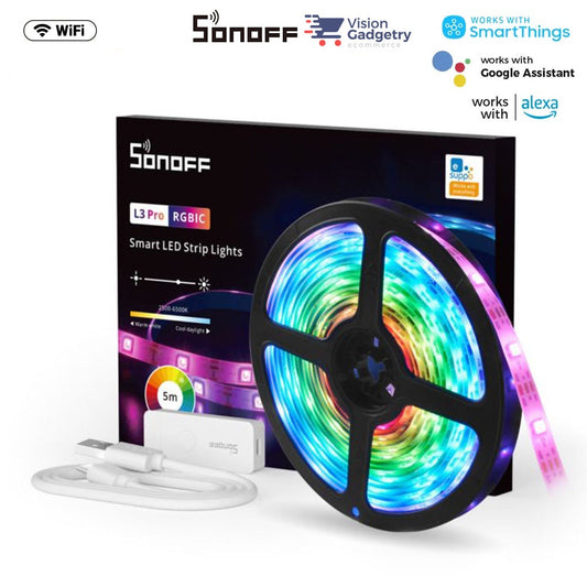 أضواء شريطية LED ذكية من SONOFF RGB (الموديل: L3-5M)