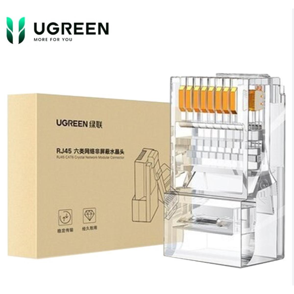 UGREEN Cat 6 Unshielded RJ45 Modular Plugs (10 Pack-50 Pack-100 Pack) - NW120