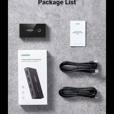 محول من يوجرين |UGREEN 2 In 4 Out USB 3.0 Sharing Switch Box|30768