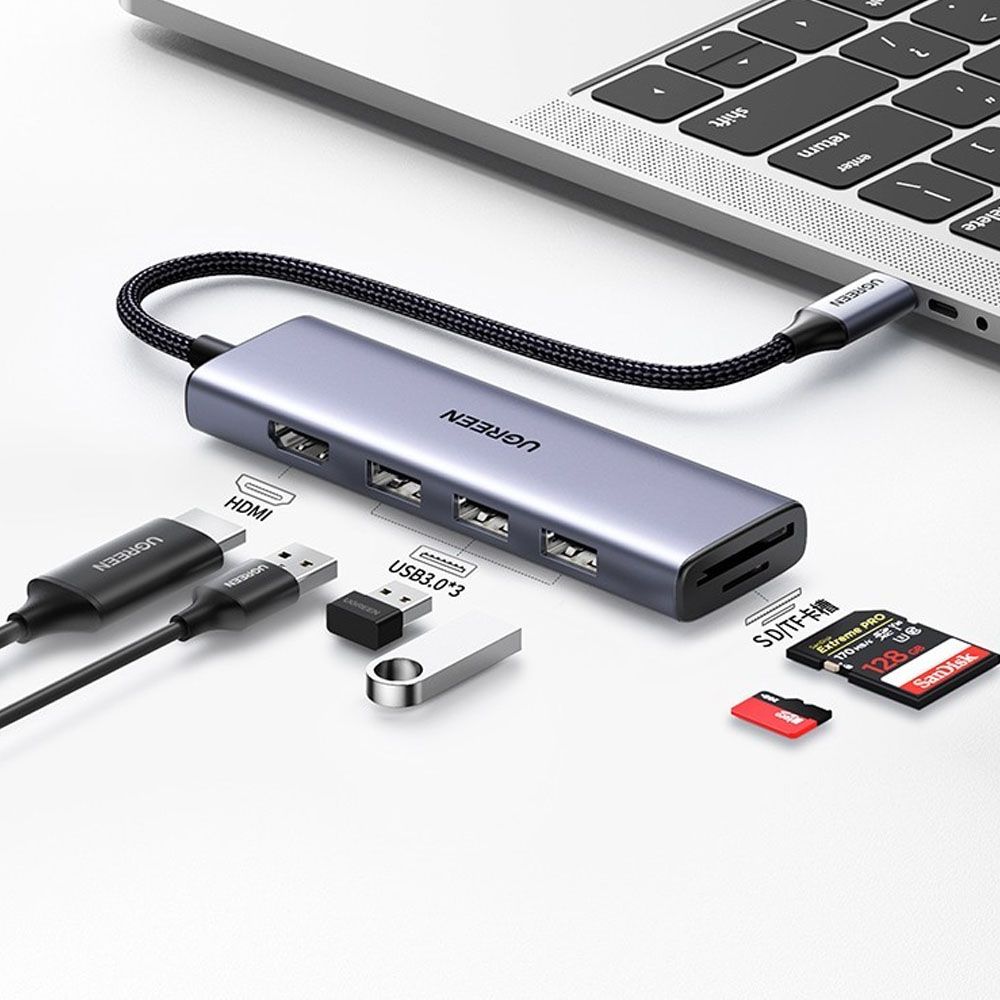 UGREEN 6-in-1 USB C Hub 4K@60Hz / 60383