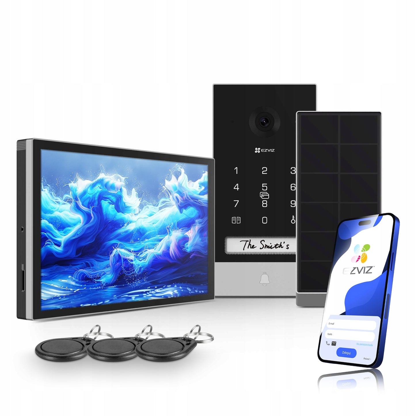 انتركم فيديو لاسلكي بالطاقة الشمسية مع شاشة |ايزفيز | EP7