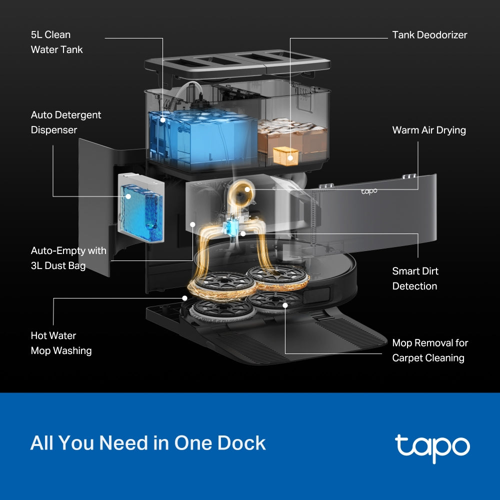 روبوت مكنسة وممسحة | Tapo RV50 Pro Omni