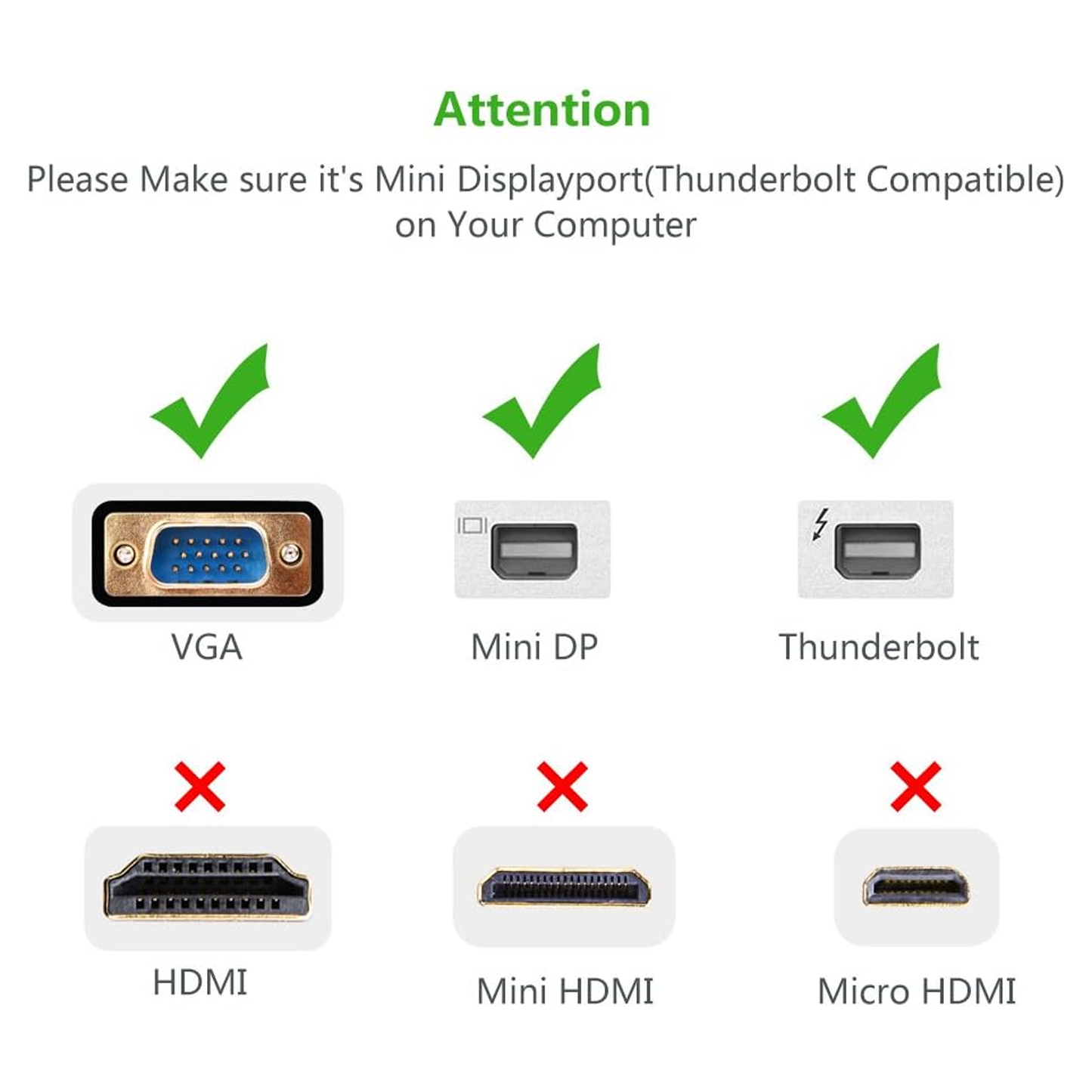 UGREEN Mini DisplayPort to VGA Converter - 10459