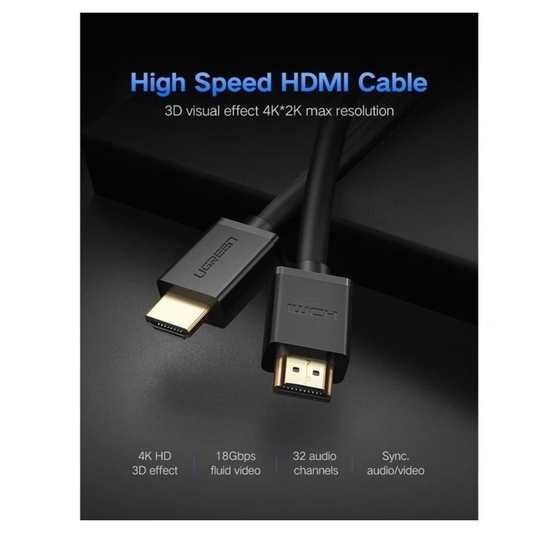 UGREEN 1080P @60Hz HDMI 1.2Cable Copper Base High Speed 30Meters+IC /10114 (HD104)