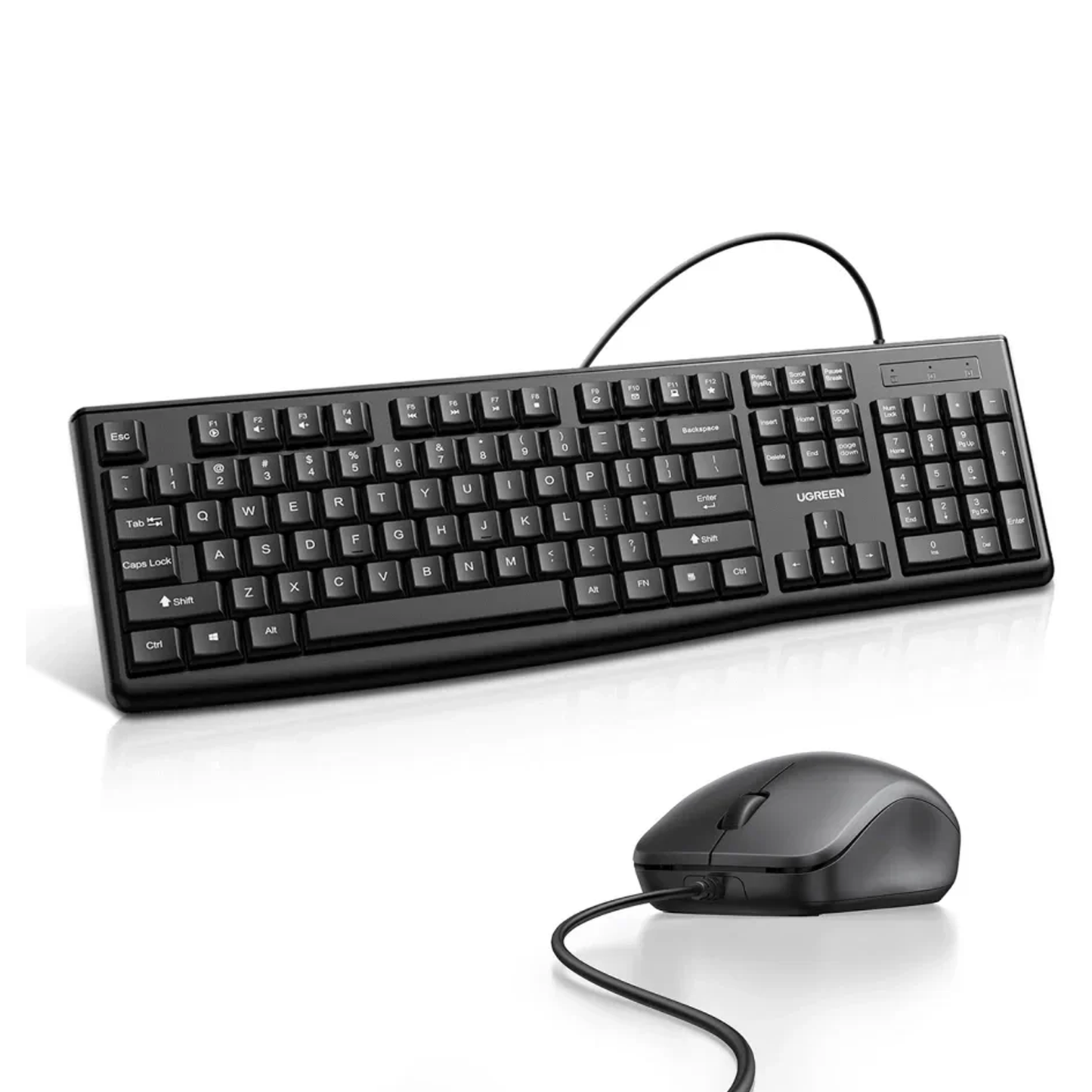 UGREEN USB Wired Keyboard & Mouse Combo – Black - MK330 /55915