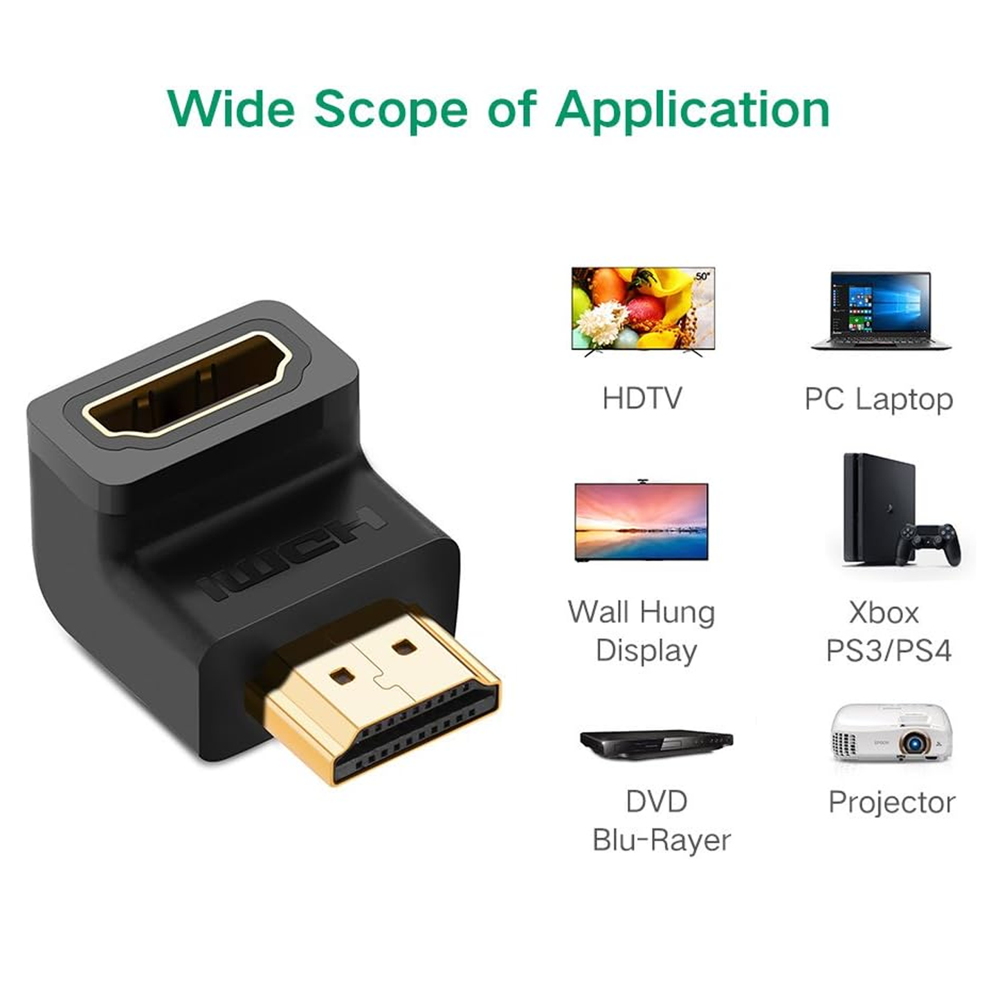 UGREEN HDMI Male to Female Adapter Down / 20109