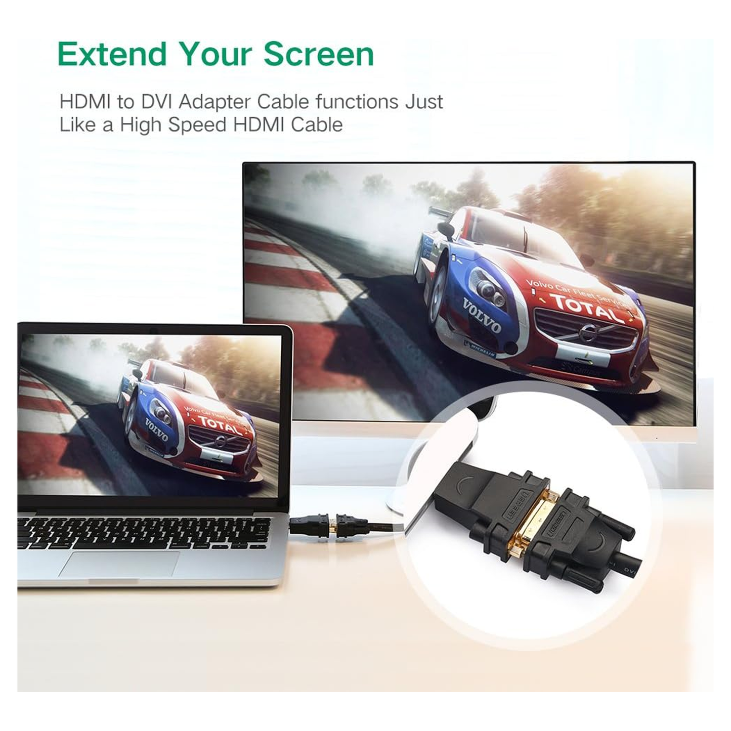 UGREEN HDMI Male to DVI (24+5) Female Adapter (Black) / 20123