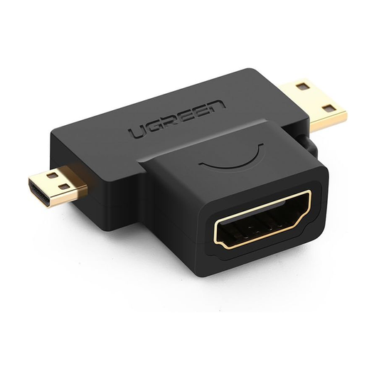 UGREEN Micro HDMI + Mini HDMI Male to HDMI Female Adapter / 20144