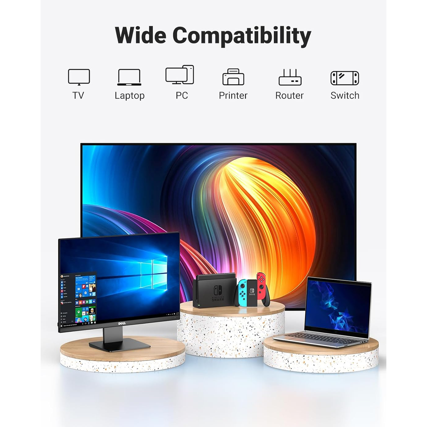 UGREEN RJ45 Network Keystone Jack Inline Coupler Female to Female 1pcs - NW114