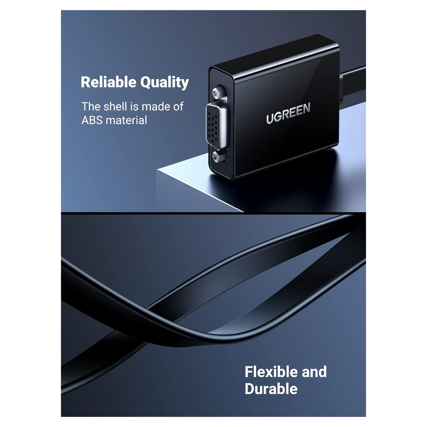 UGREEN HDMI to VGA Converter 25cm (Black) / 40248