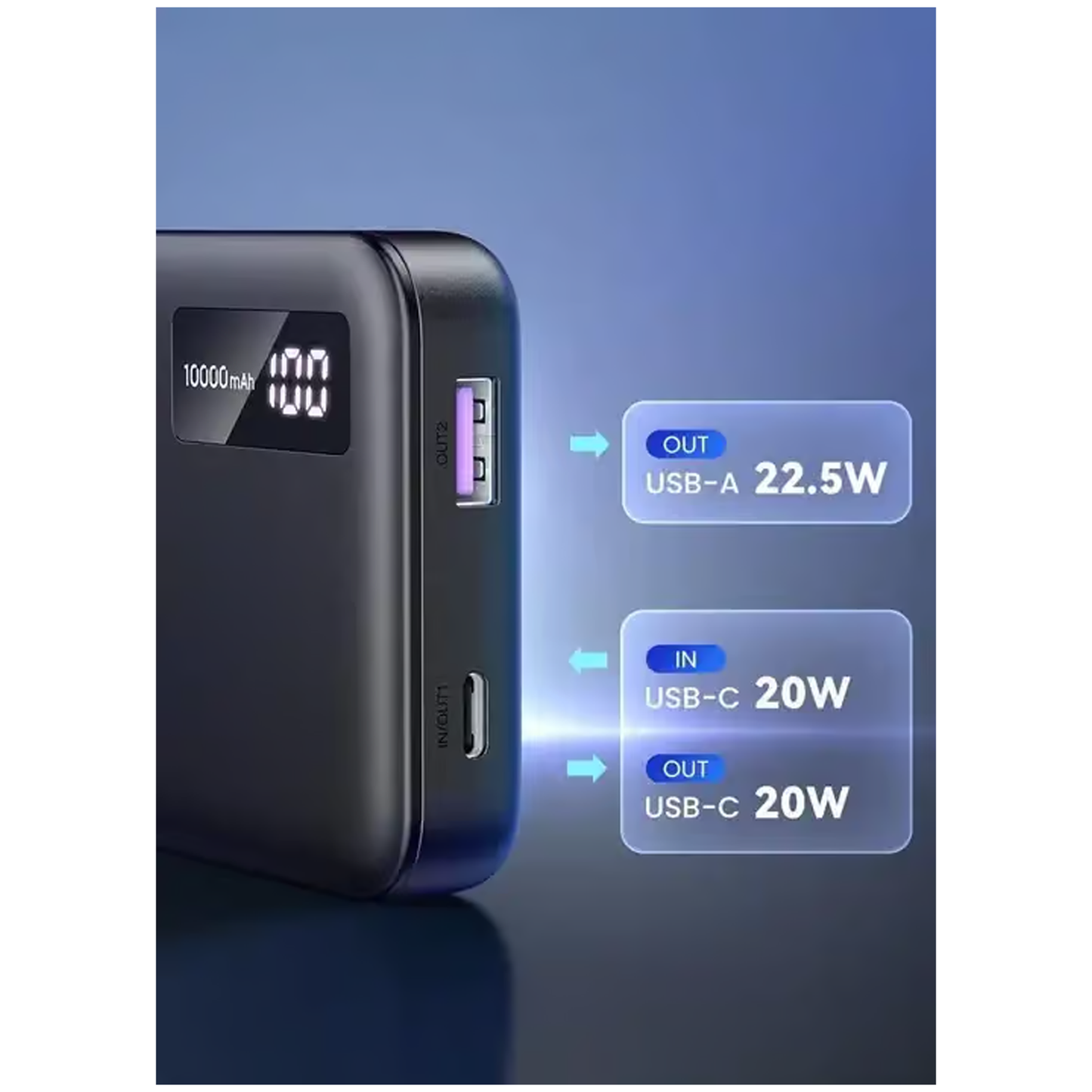 يوجرين | باور بانك جوال 10000 مللي أمبير 2 اتجاه | شحن سريع 20 واط | 25742