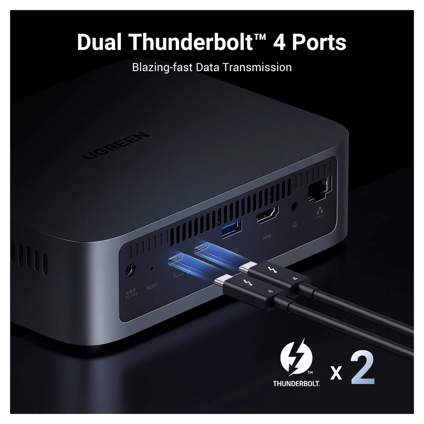 وحدة تخزين UGREEN المتصلة بالشبكة DXP480T (بدون أقراص) Plus EU / 25892